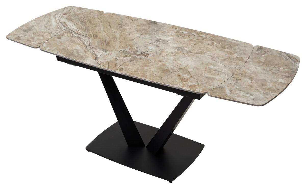 Стол ALATRI 120 GLOSS ATHENS BROWN SOLID CERAMIC / BLACK М-City из Италии