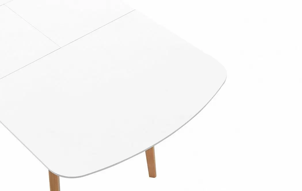 Стол раскладной Ellis 120-160, белый/бук из Италии