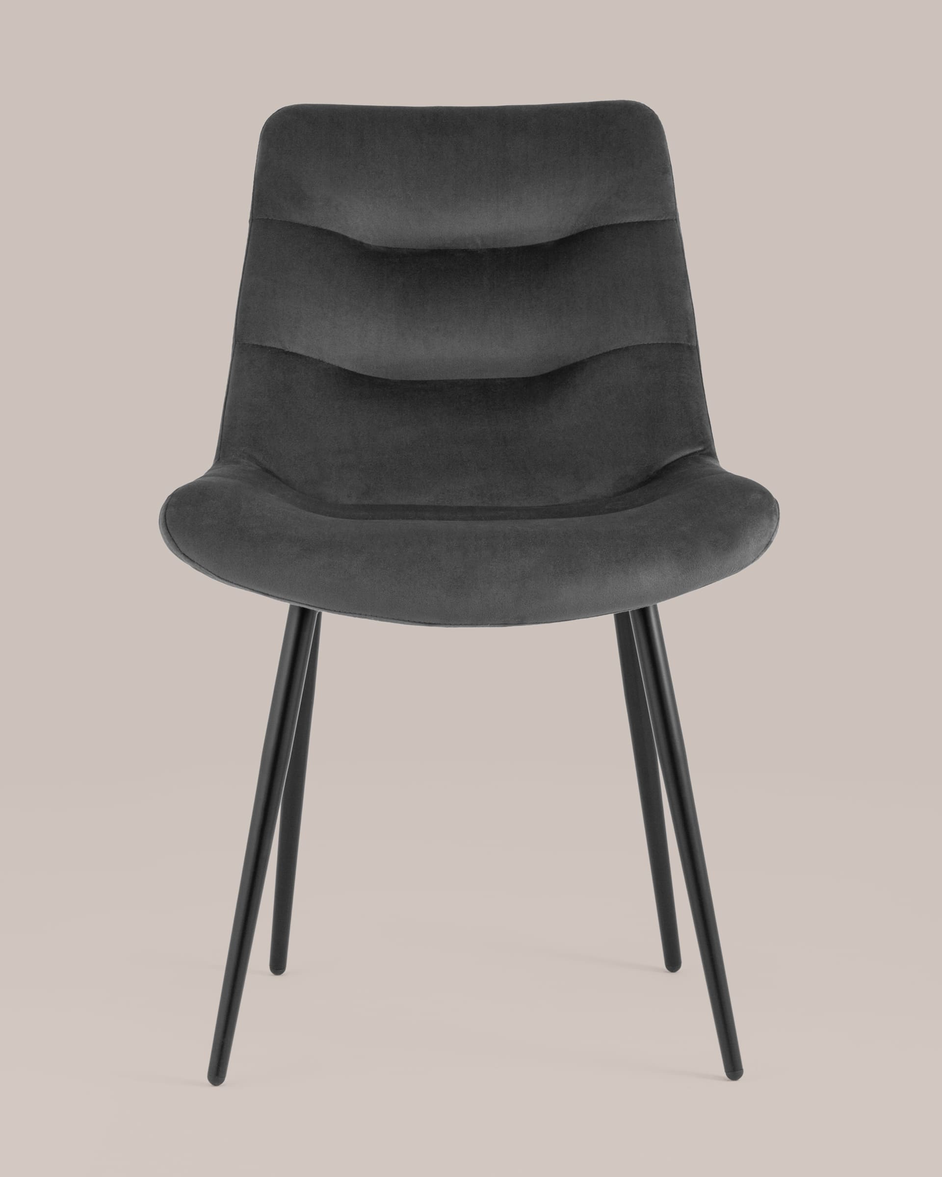 Стул Остин велюр тёмно-серый из Италии
