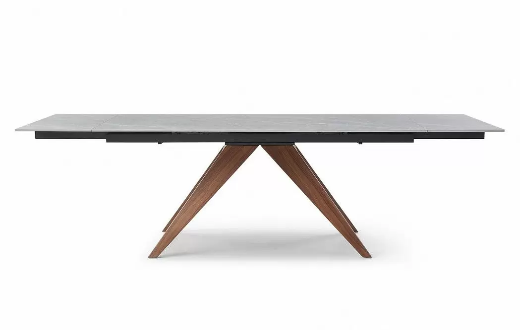 Стол раскладной Valencia 180-260, серая керамика/орех из Италии