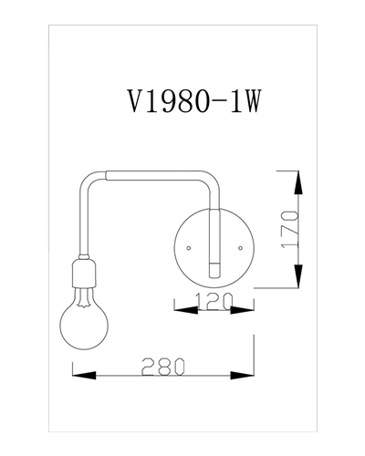 Настенный светильник Moderli V1980-1W Viona 1*E27*60W из Италии