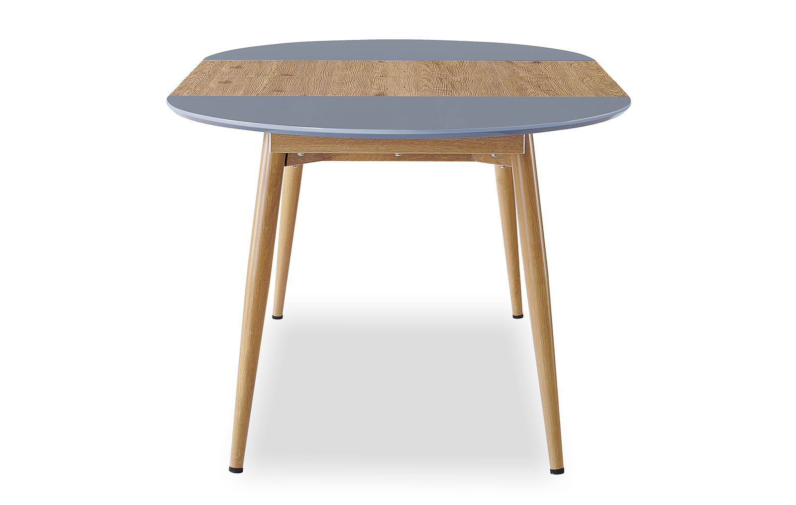 Стол раскладной Margaret 120-200, серый/светлое дерево из Италии