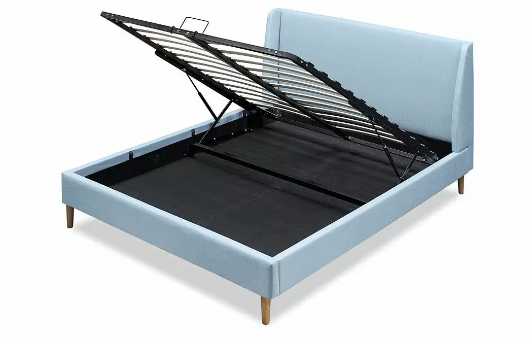 Кровать с подъемным механизмом Carrera, голубой из Италии