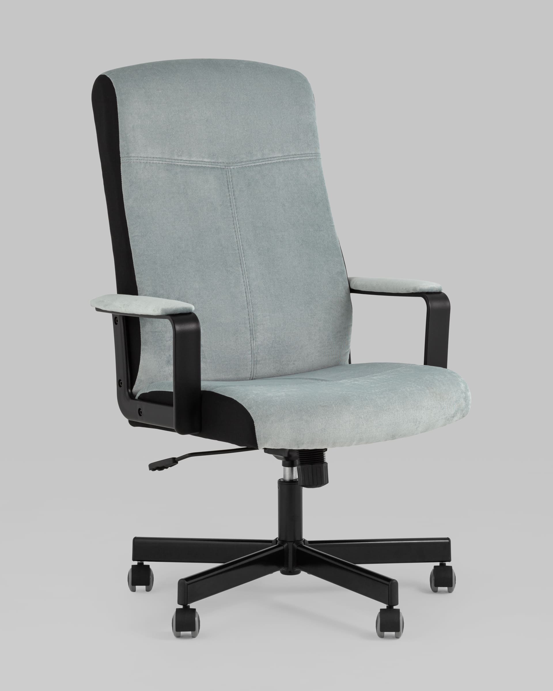 Кресло руководителя TopChairs ST-DOMINGO серо-голубой из Италии