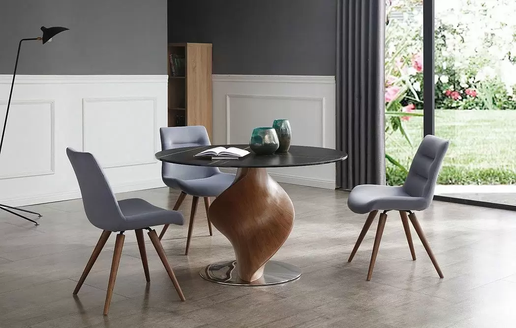 Стол Niagara 120, черная керамика/орех из Италии