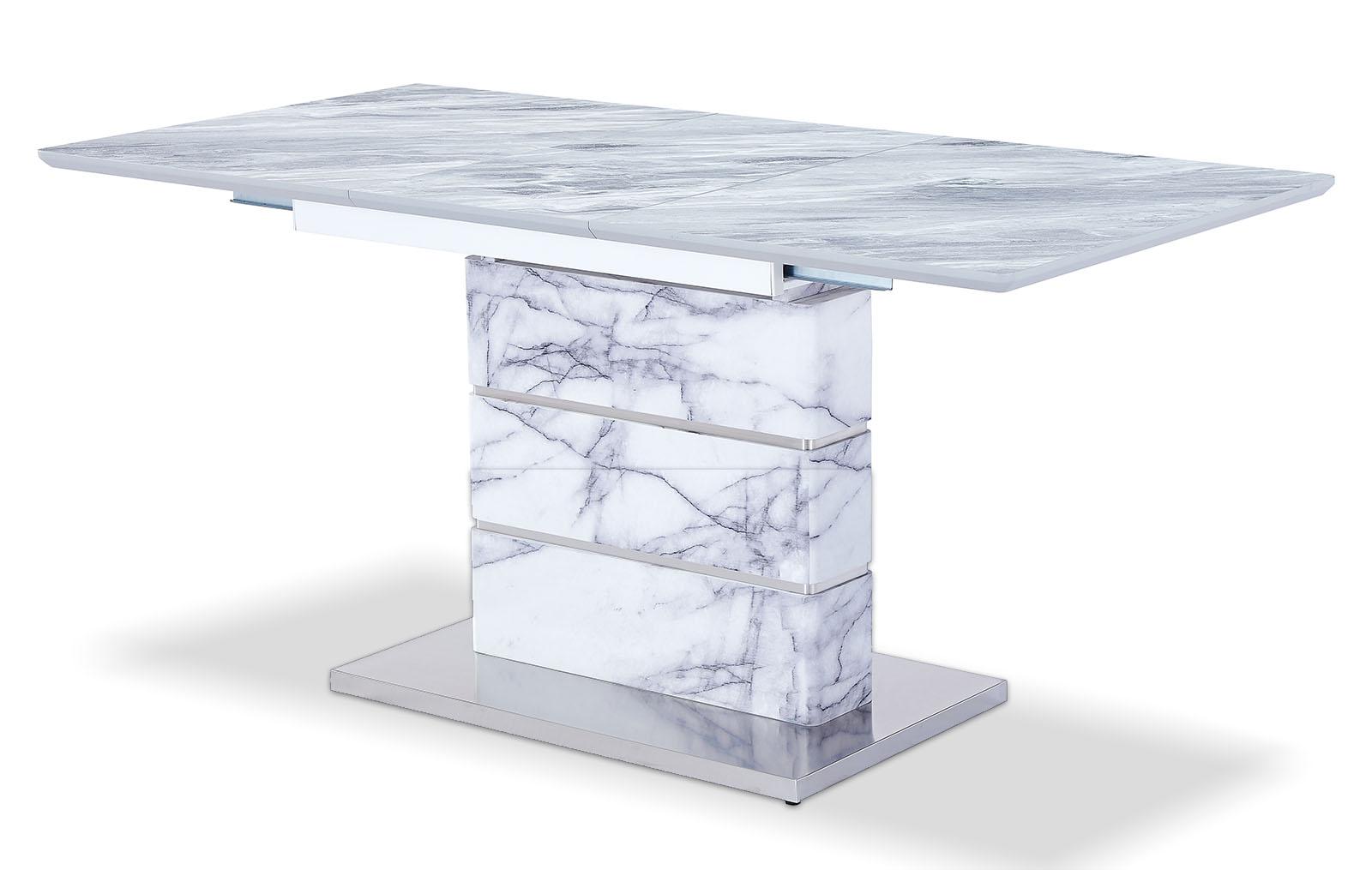 Стол раскладной Gustav 120-160, серый мраморный рисунок из Италии