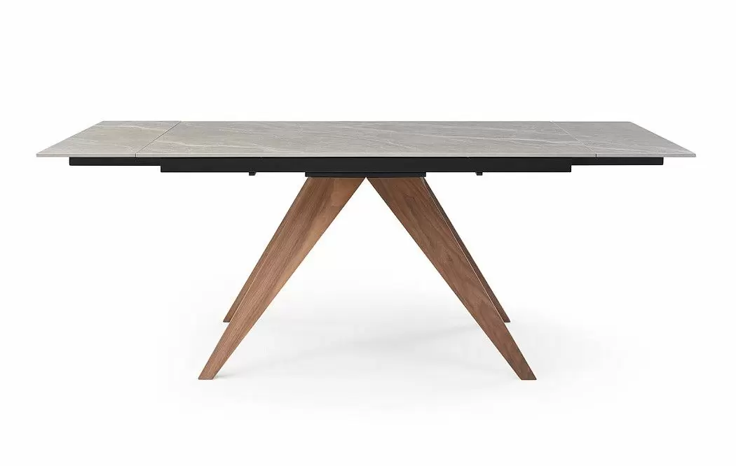 Стол раскладной Valencia 140-200, серая керамика/орех из Италии