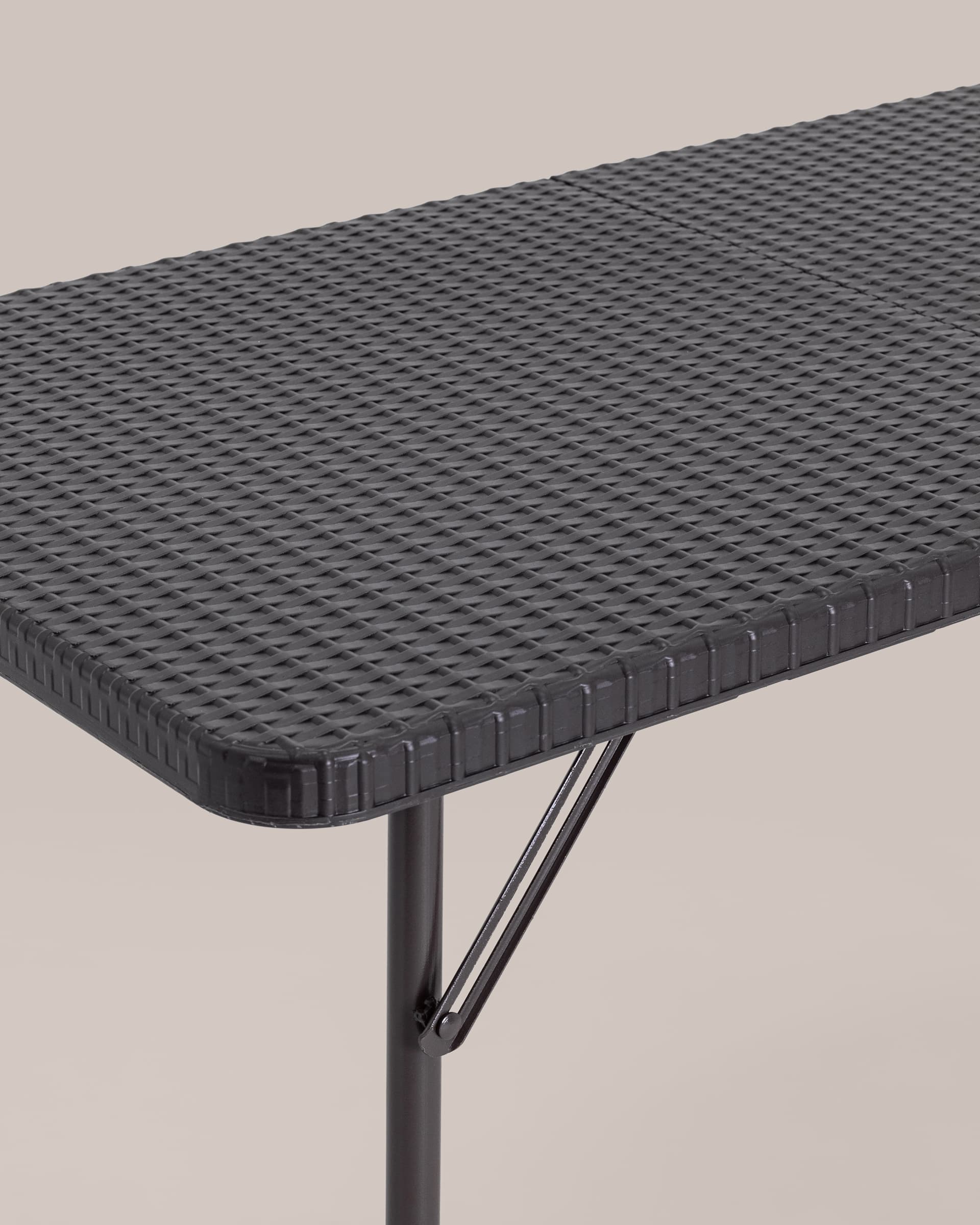 Стол складной чемодан пластиковый Кейт 120 коричневый из Италии