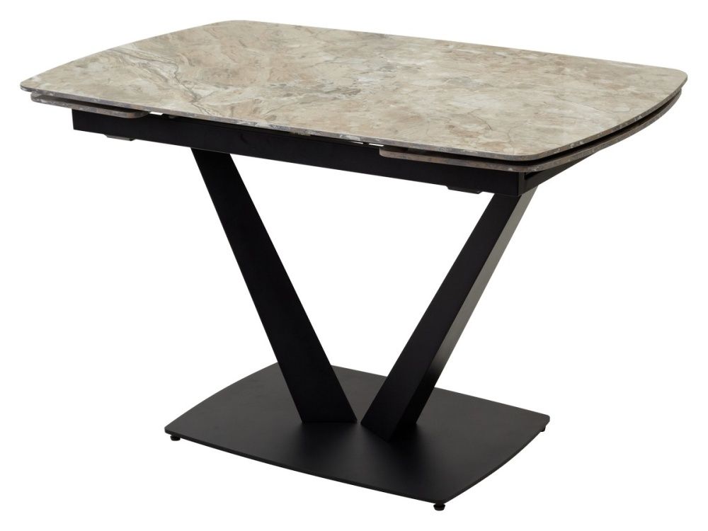 Стол ALATRI 120 GLOSS ATHENS BROWN SOLID CERAMIC / BLACK М-City из Италии