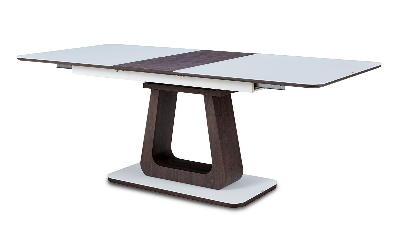 Стол раскладной Rosanna 160-200, темно-коричневый/белый из Италии