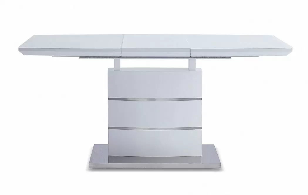 Стол раскладной Verona Glass (140), белый матовый из Италии