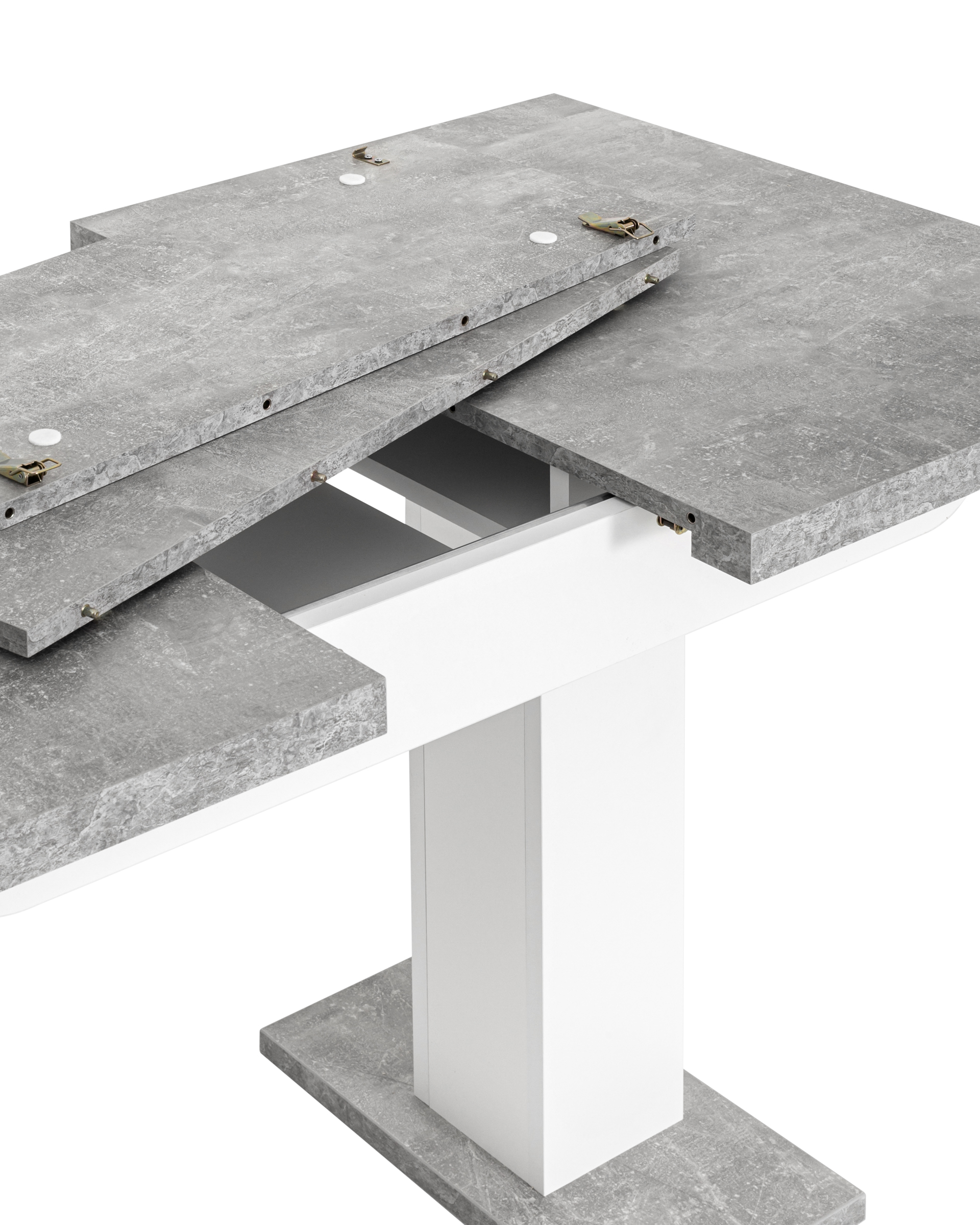 Стол Clyde 110-168*75 бетон/белый из Италии