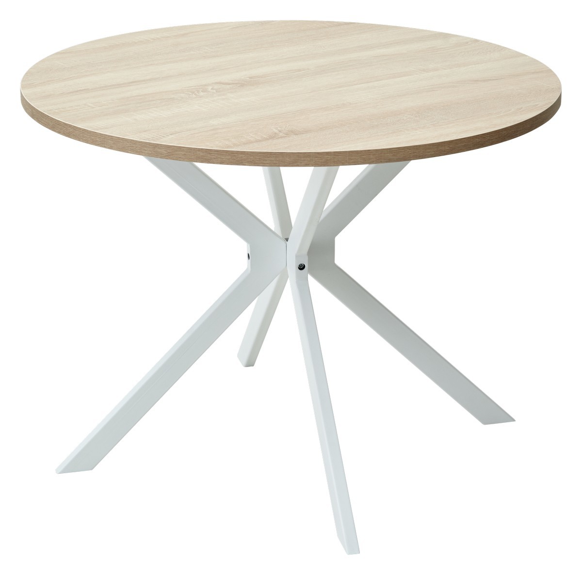 Стол ВЕГА D100 Дуб Канзас / белый каркас М-City из Италии