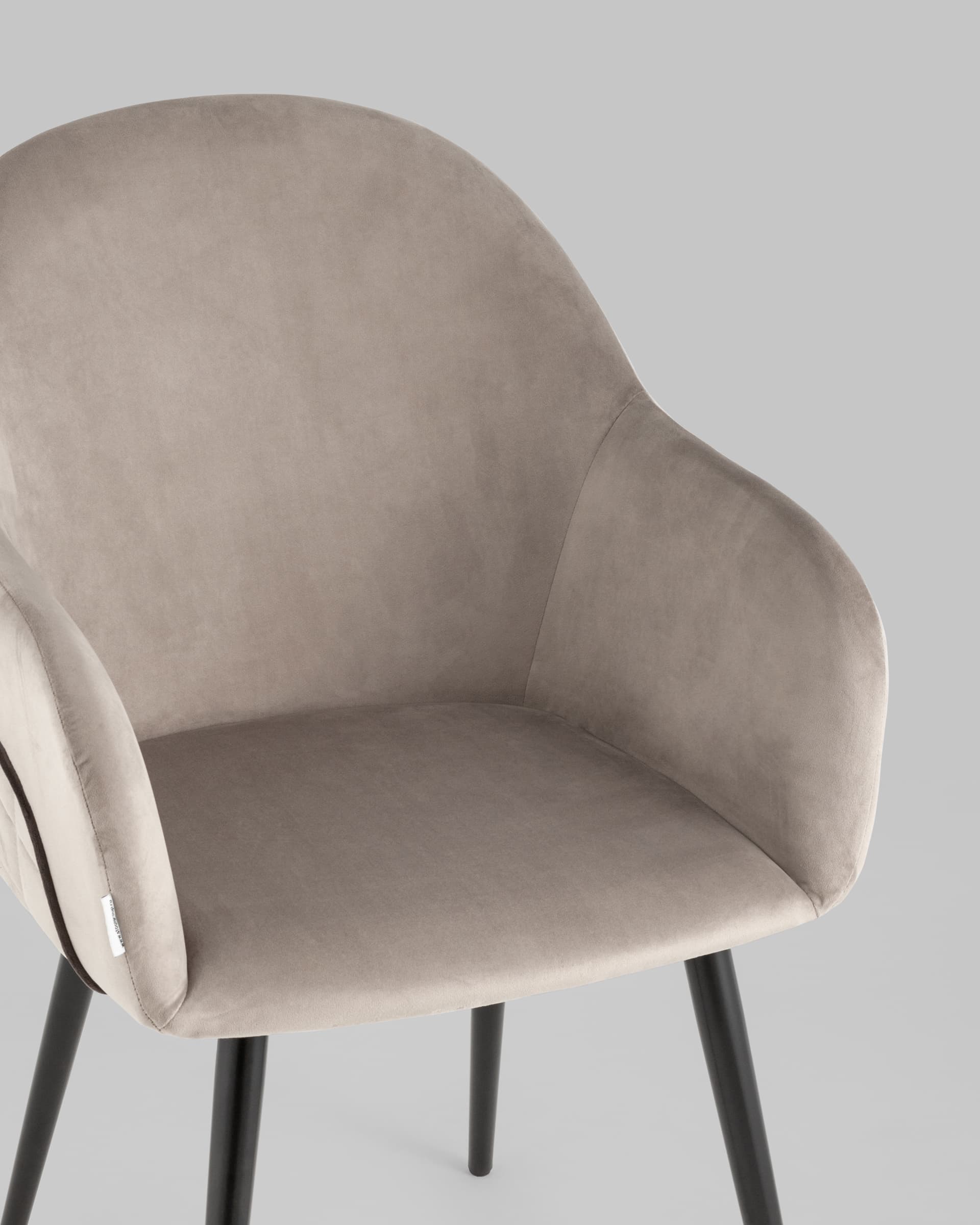 Стул Новел велюр серо-коричневый из Италии