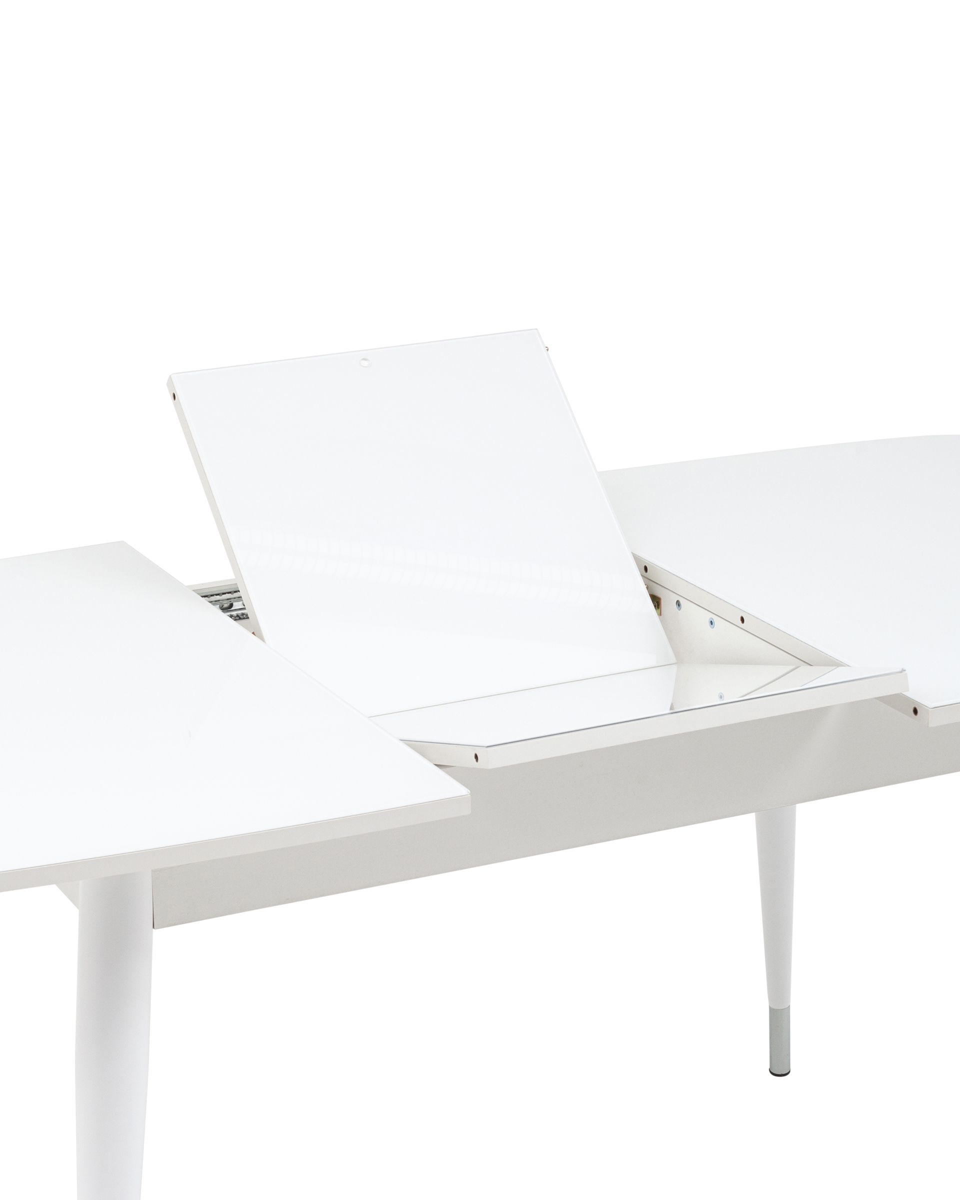 Стол обеденный Сидней раскладной 120-160*80 белый глянцевый из Италии