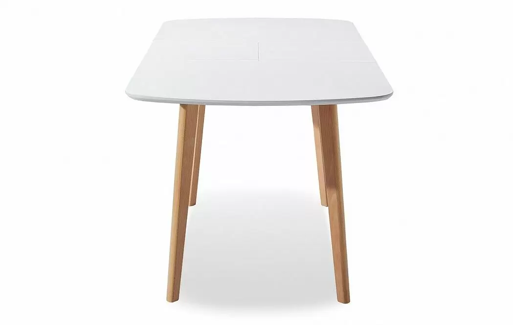 Стол раскладной Ellis 120-160, белый/бук из Италии