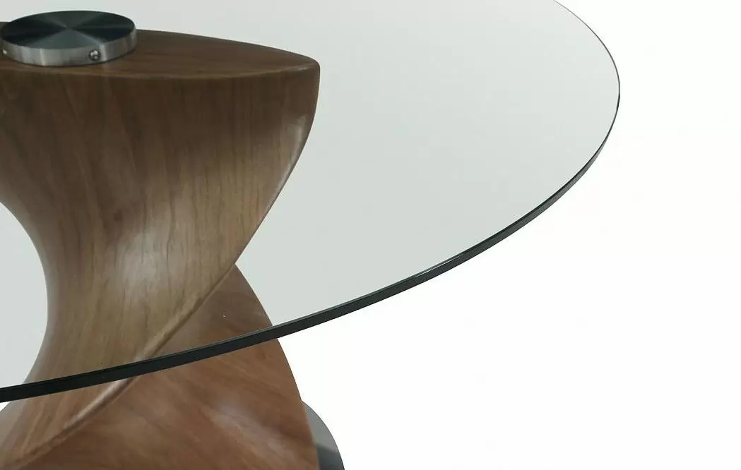 Стол Niagara 120, прозрачное стекло/орех из Италии