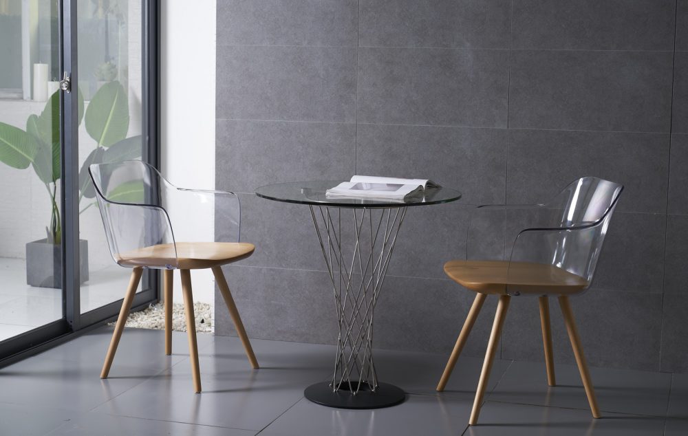 Обеденный стол RT-413  прозрачное стекло из Италии