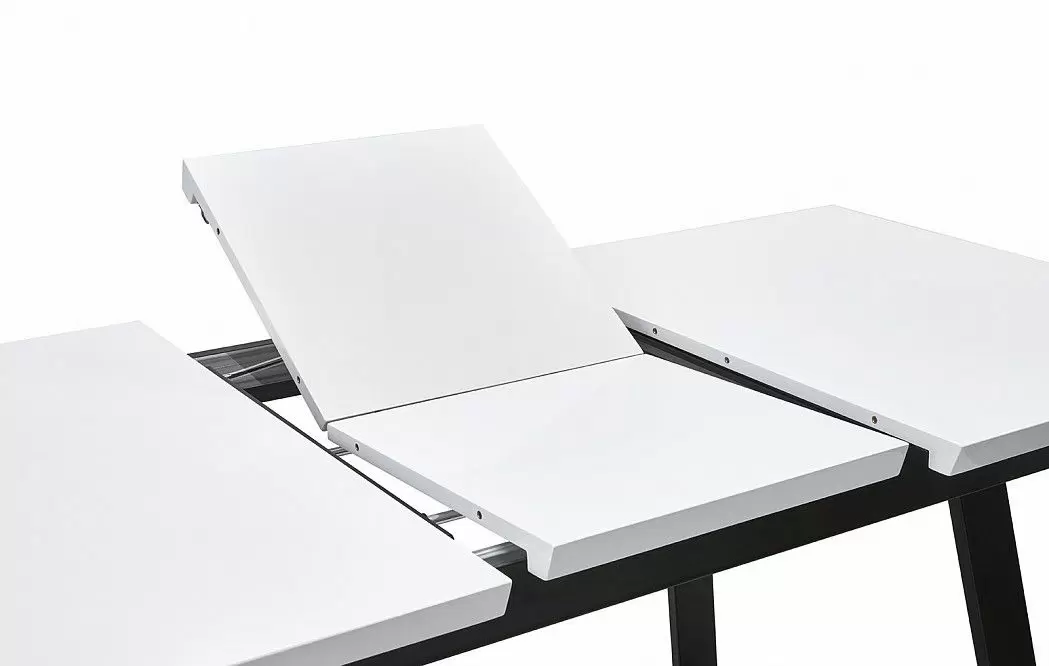 Стол раскладной Dakota 120-160, белый/черный из Италии