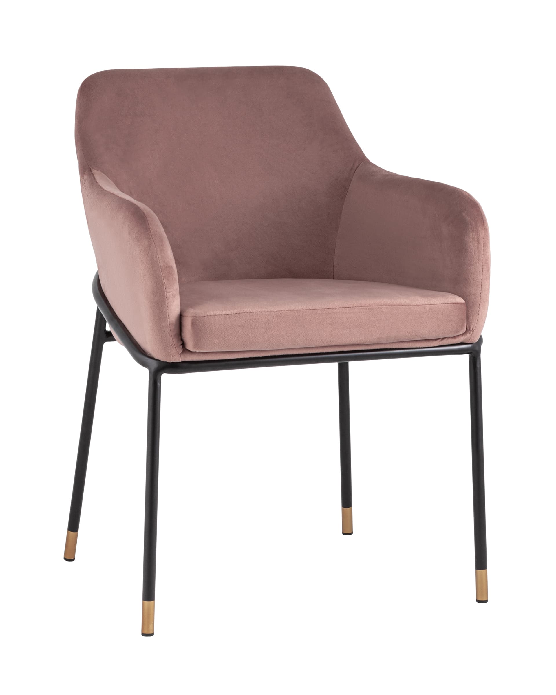 Стул Сандра велюр пыльно-розовый из Италии