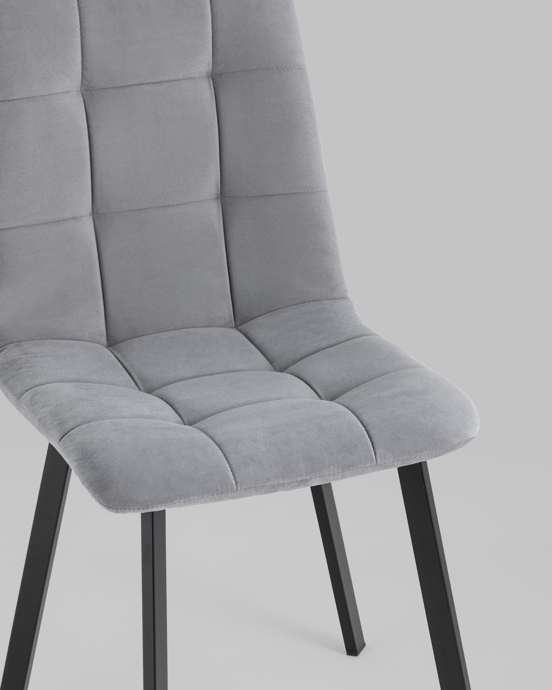 Стул Oliver Square велюр серый из Италии