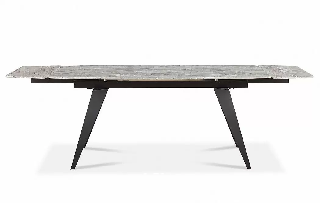 Стол раскладной Ramses 180-250, серый мрамор/черный из Италии