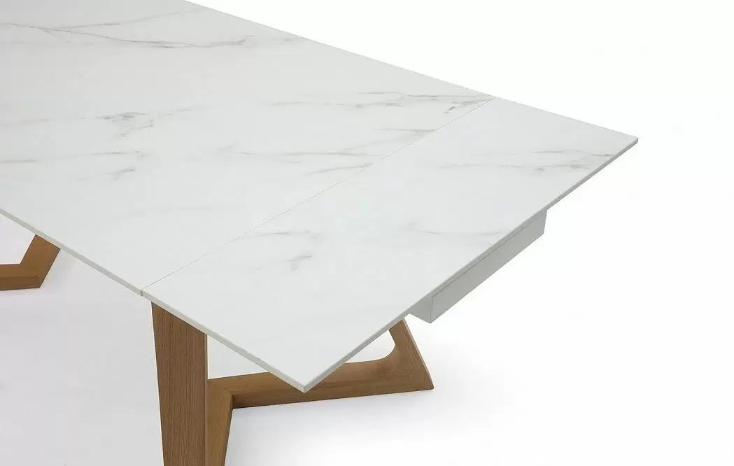 Стол раскладной Sorrento 180-240, белая керамика/ясень из Италии