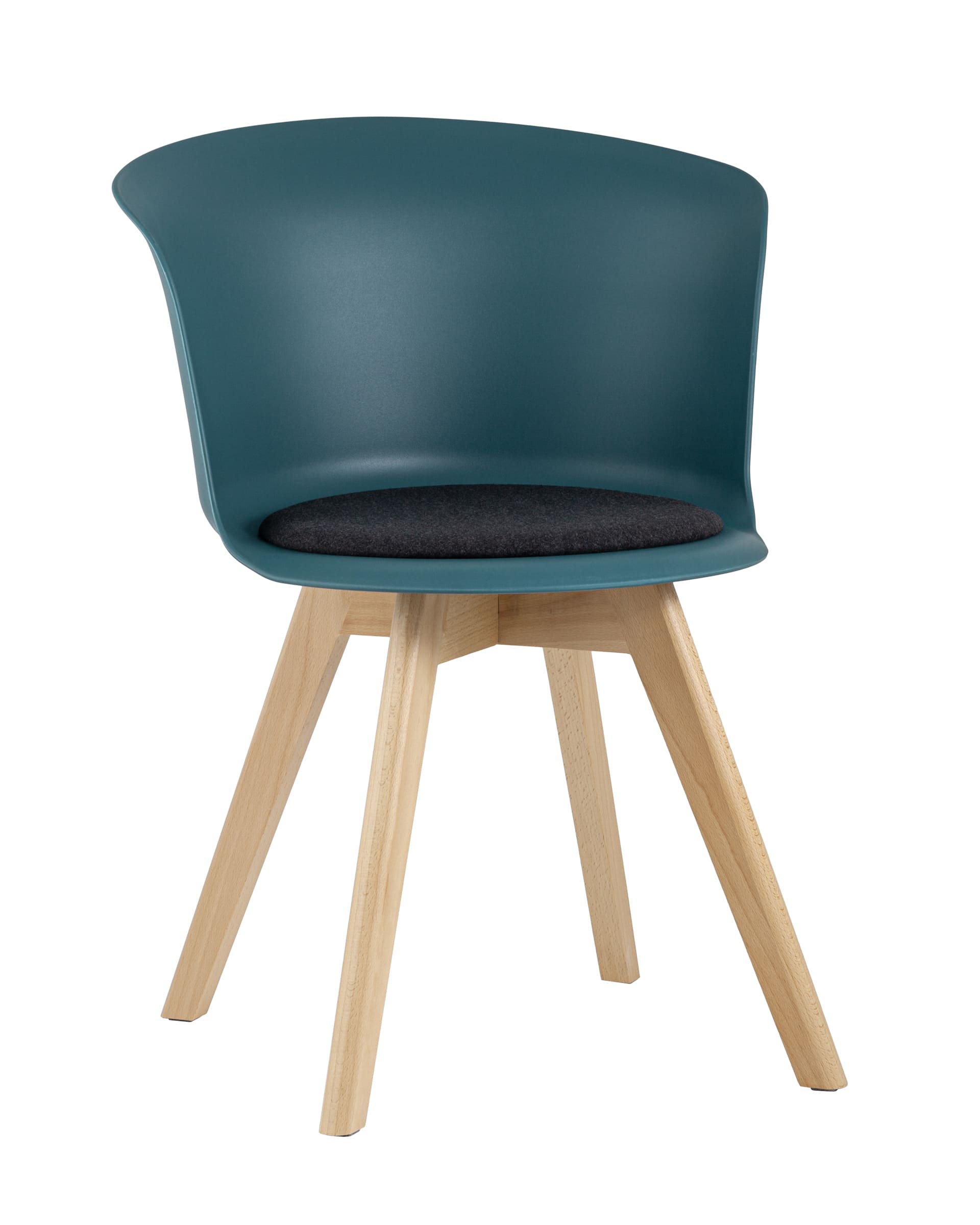 Стул Moon с подушкой, темно-бирюзовый из Италии