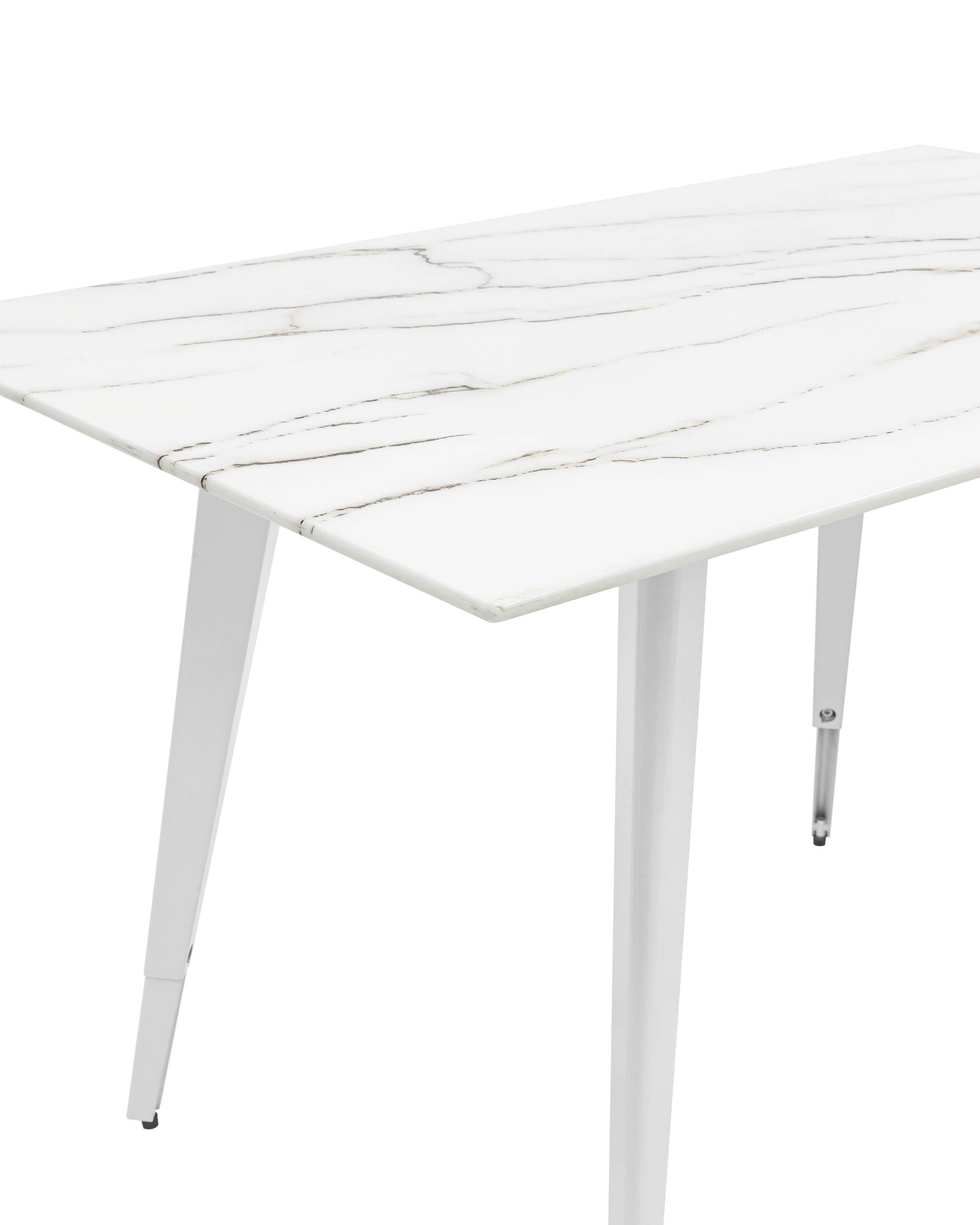 Стол обеденный Ричмонд 120*80 белый стеклянный из Италии