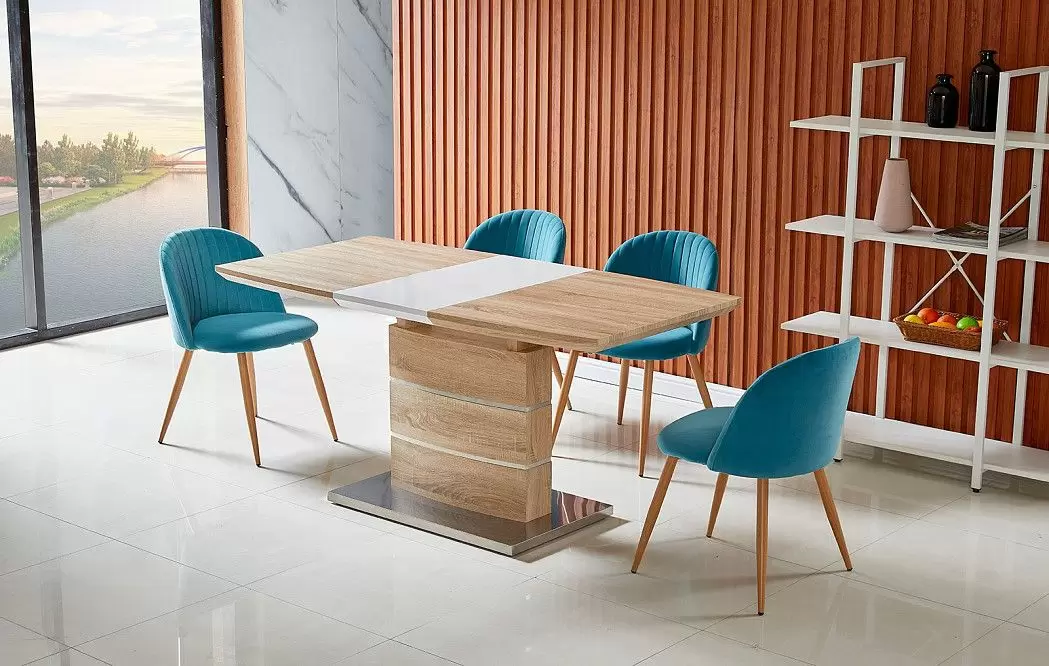 Стол раскладной Verona (120), светлый дуб/белый матовый из Италии