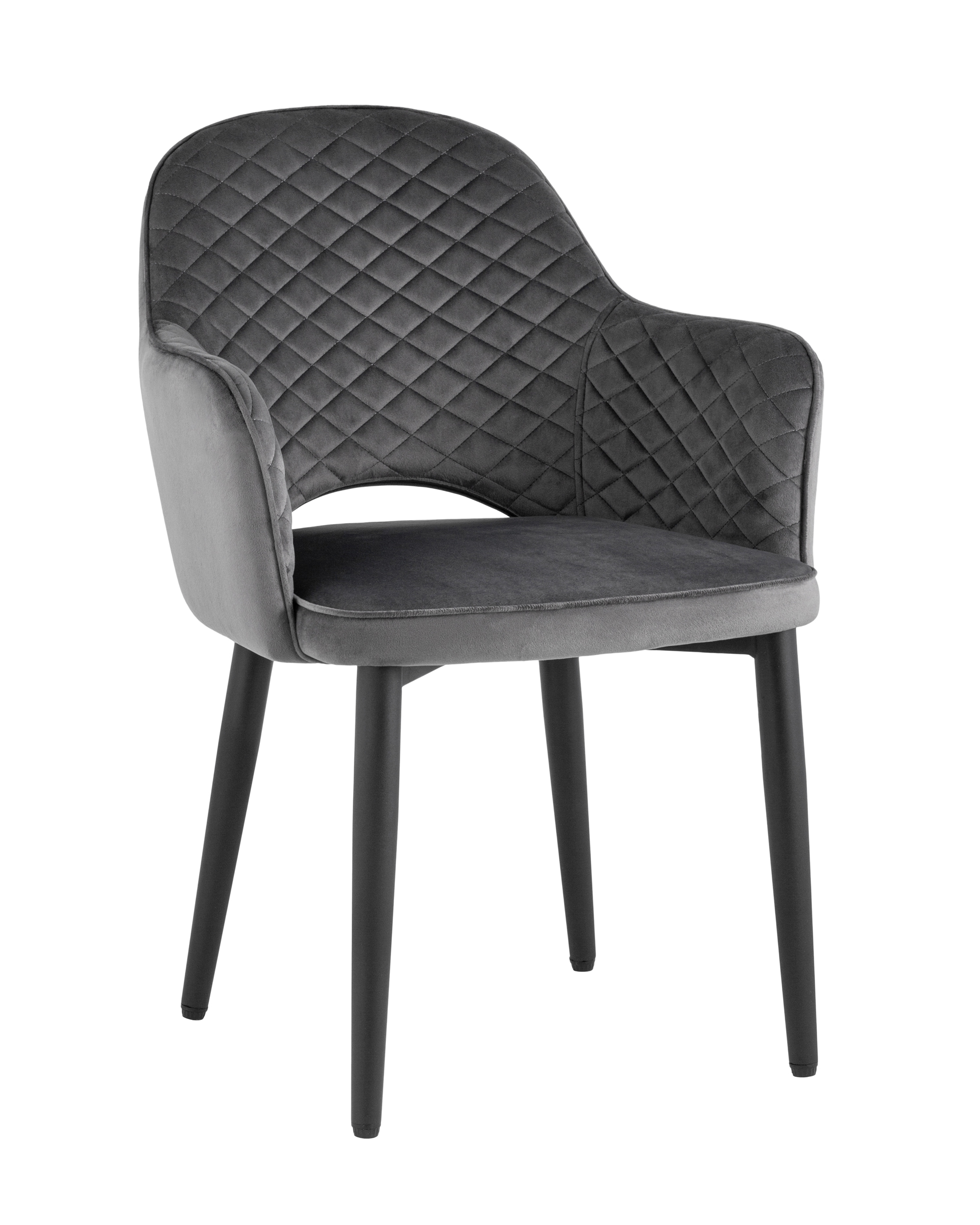 Стул Венера диамант велюр серый из Италии