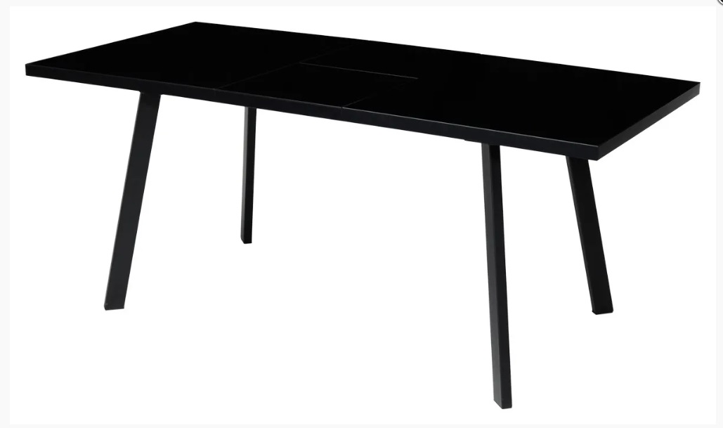 Стол ФИН 140 Черный, стекло/ Черный каркас М-City из Италии