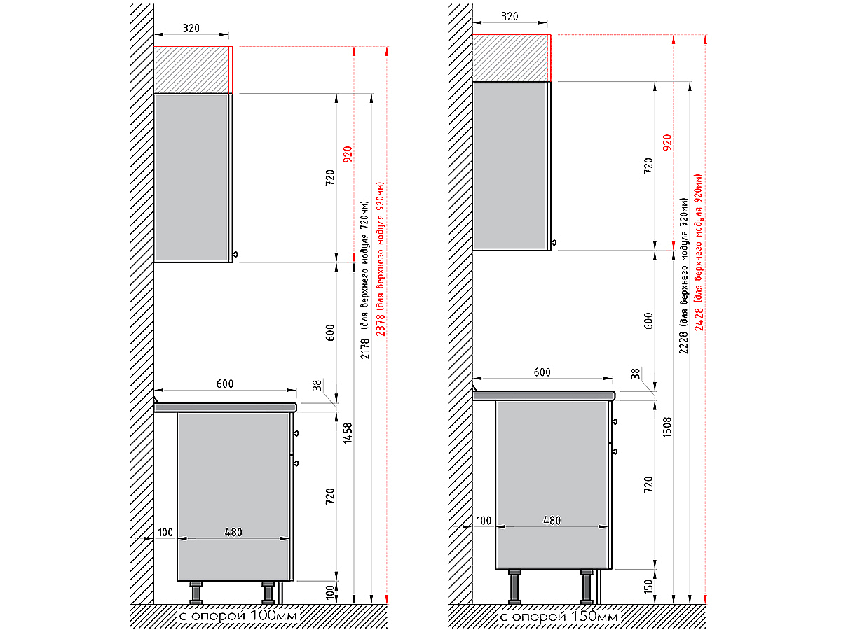 Кухня Сканди-03 2340*2600*600 Grey Softwood