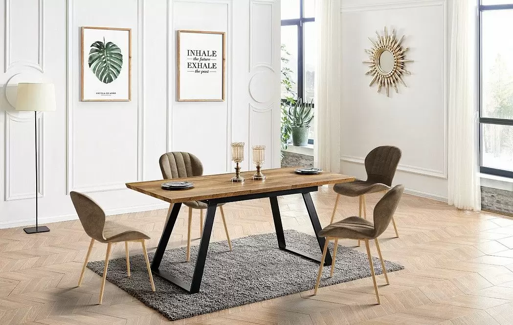 Стол раскладной Maryland 120-160, орех/черный из Италии