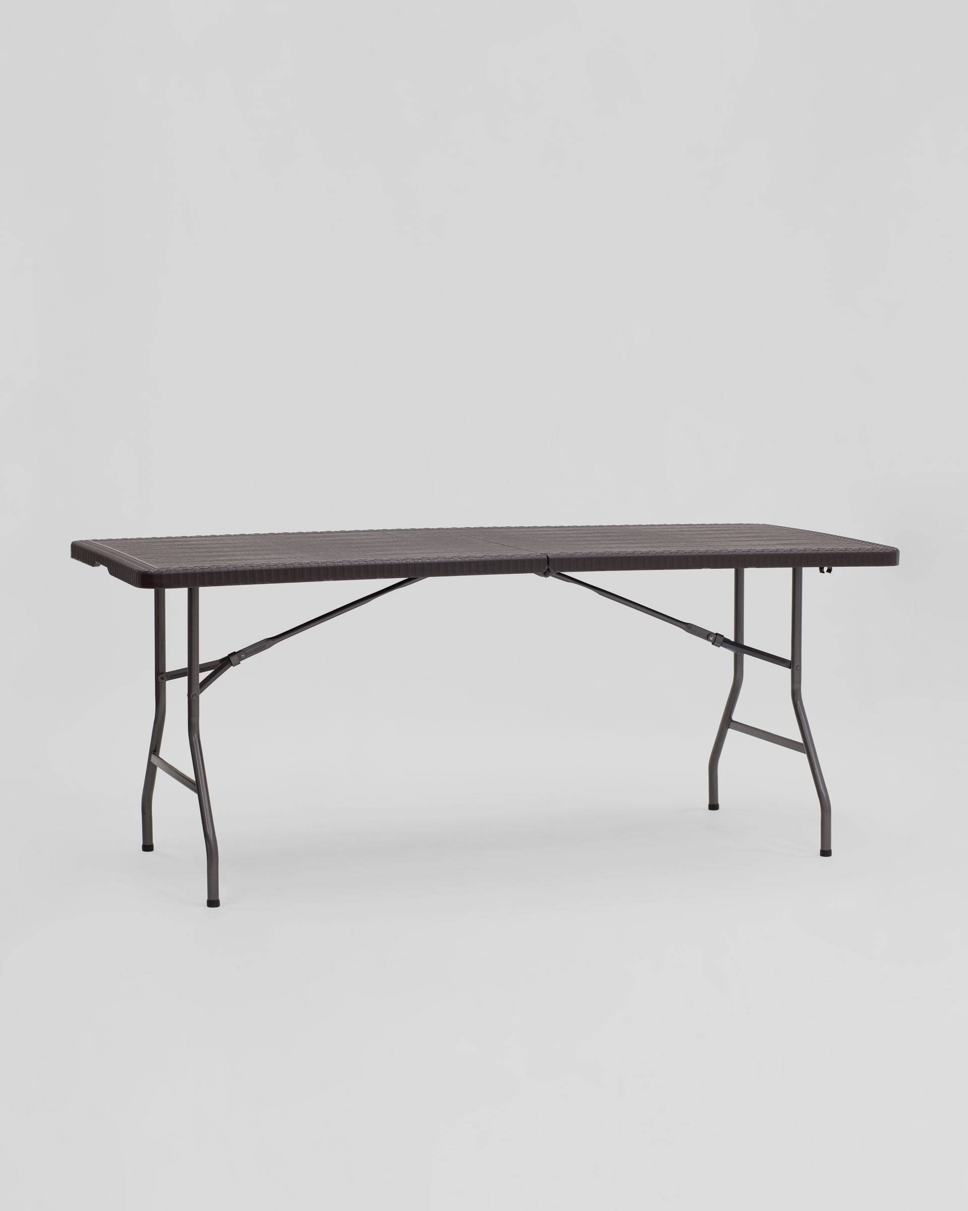 Стол складной чемодан пластиковый Кейт 180 коричневый из Италии