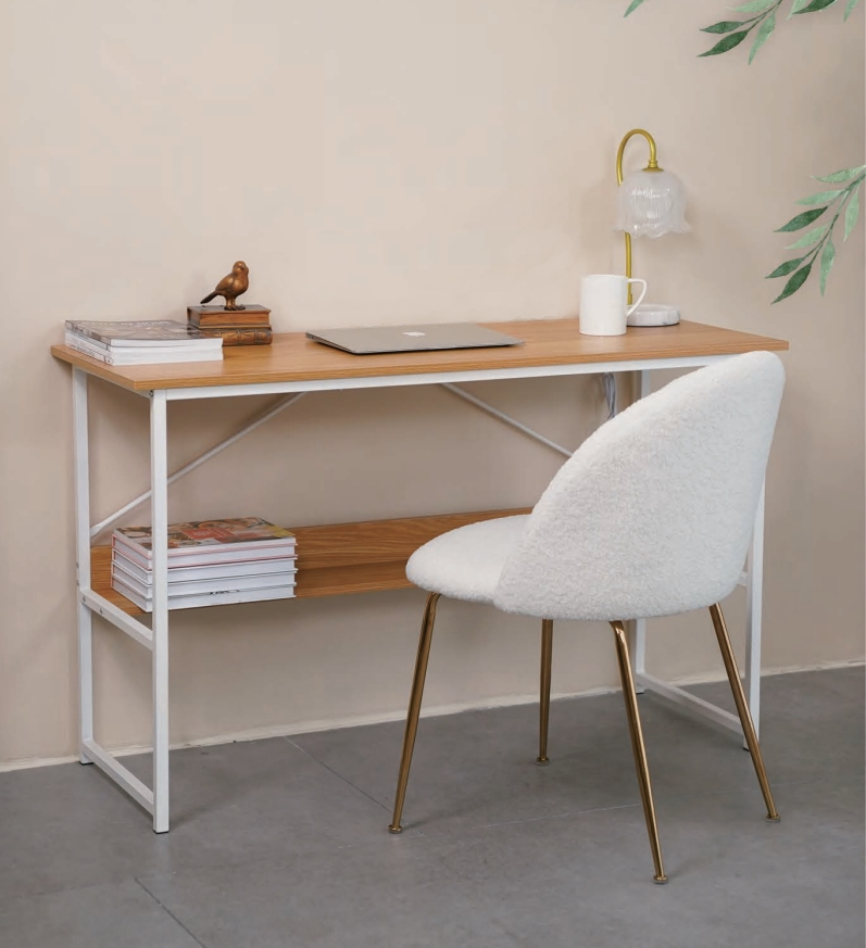 Компьютерный стол LUCIA H475 Дуб натуральный / черный каркас M-city из Италии