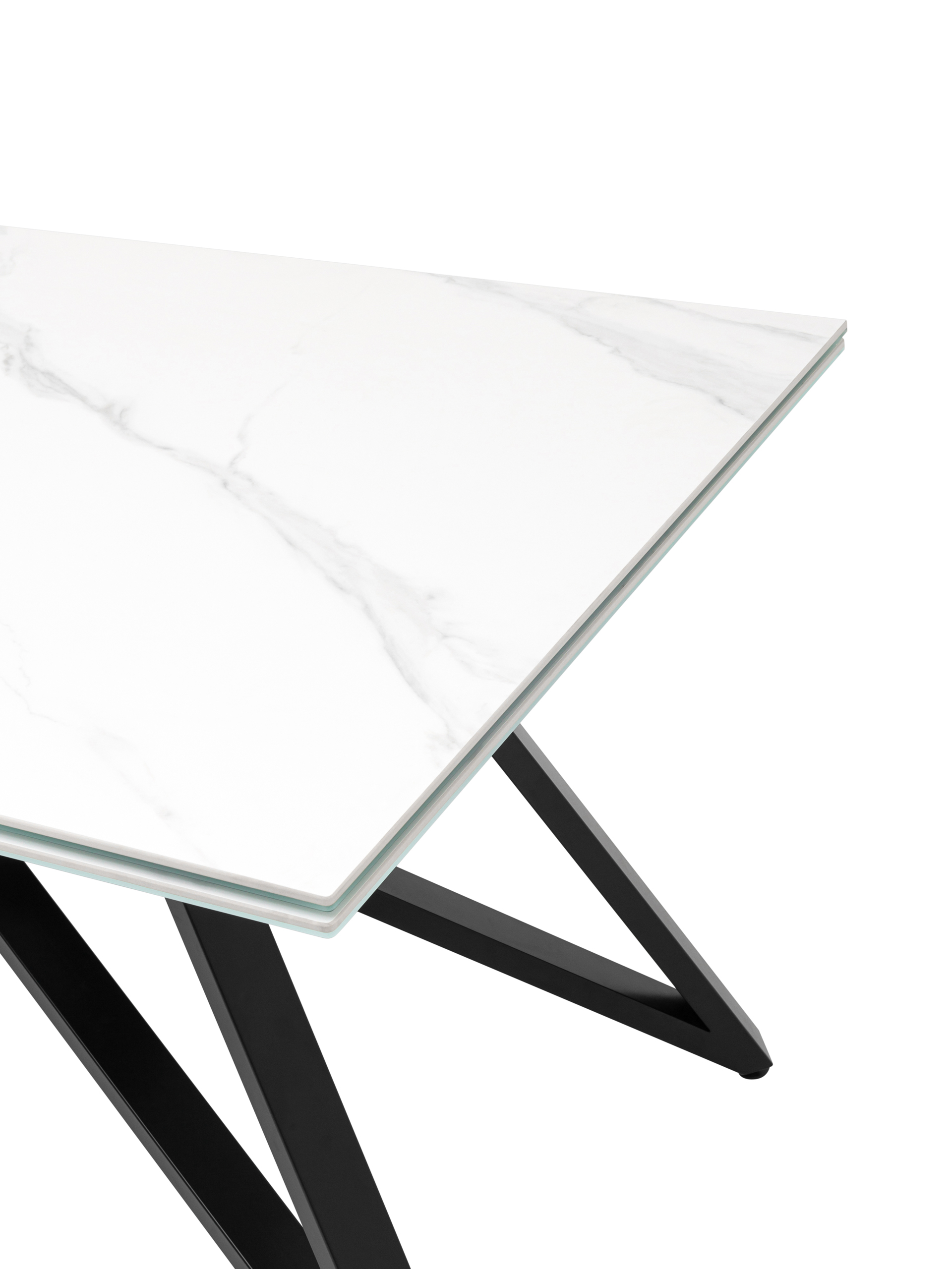 Стол обеденный Канкун раскладной 140-180*90 керамика белый из Италии