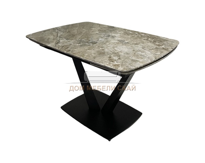 Стол ALATRI 120 GLOSS ATHENS BROWN SOLID CERAMIC / BLACK М-City из Италии