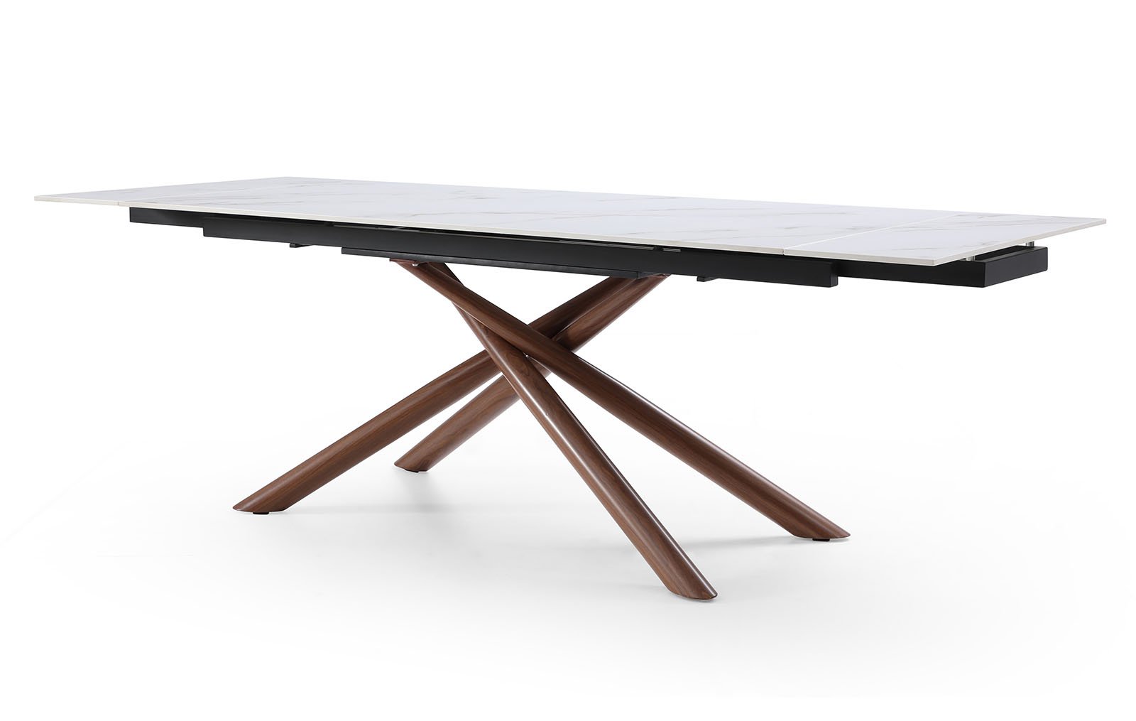 Стол раскладной Ravenna 180-240, белая керамика/орех из Италии