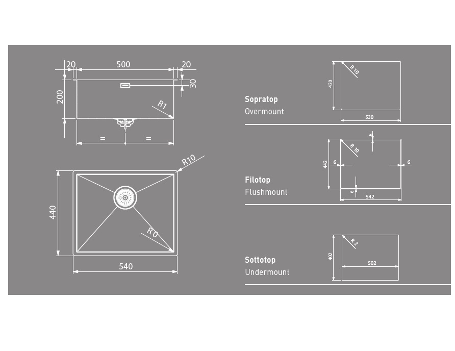 Мойка Artinox Quadra 50 из Италии