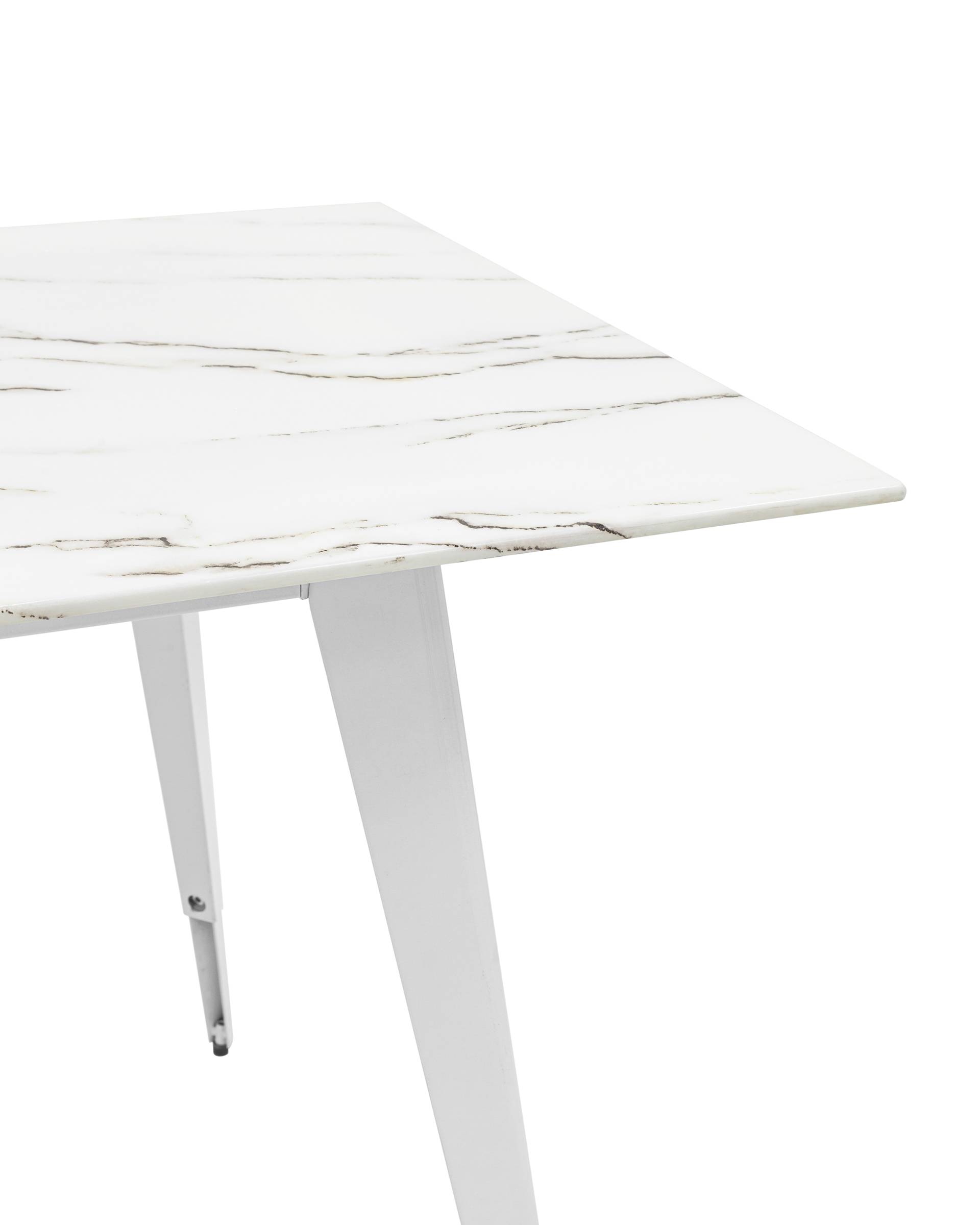 Стол обеденный Ричмонд 120*80 белый стеклянный из Италии