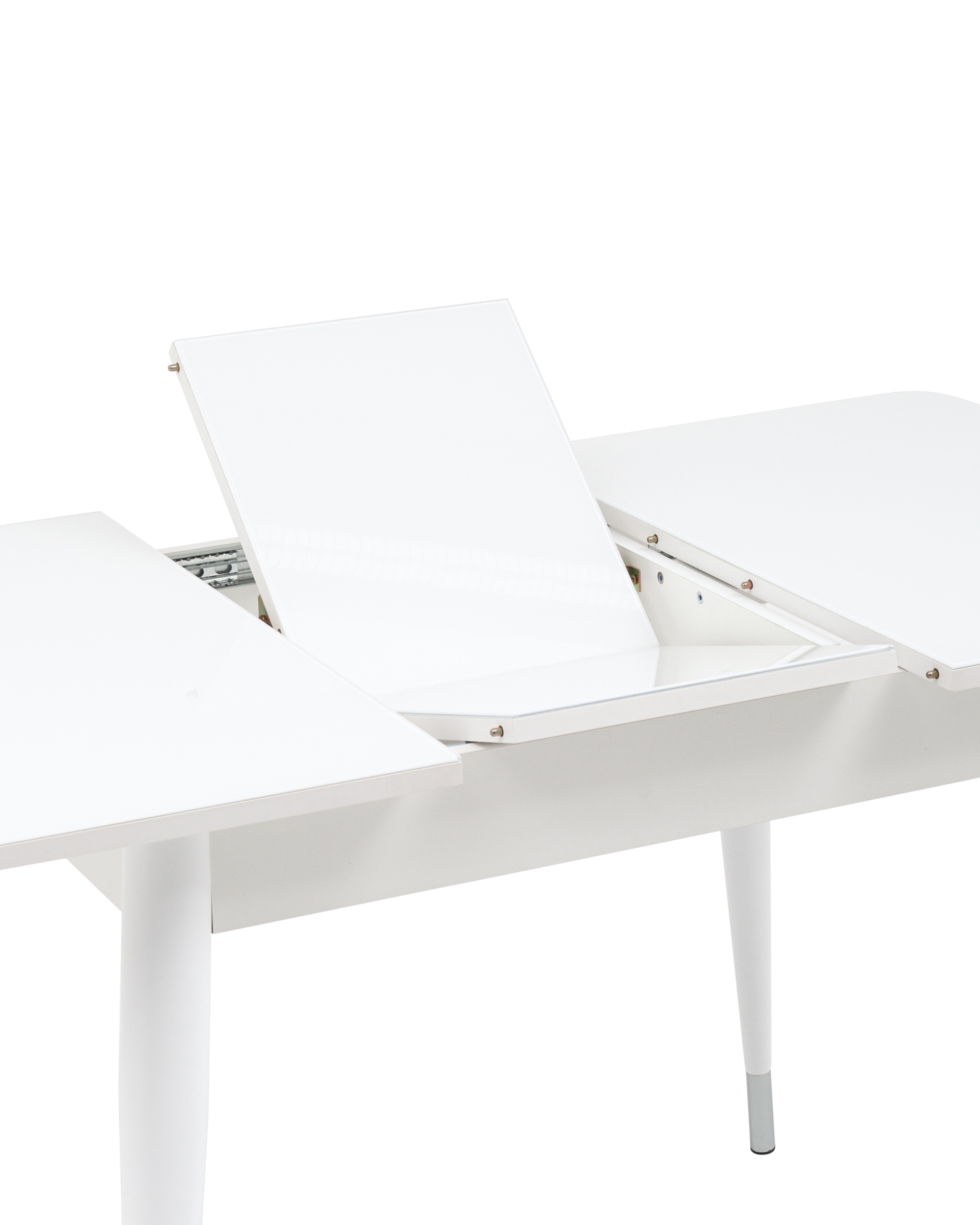 Стол обеденный Сидней раскладной 90-120*70 белый глянцевый из Италии