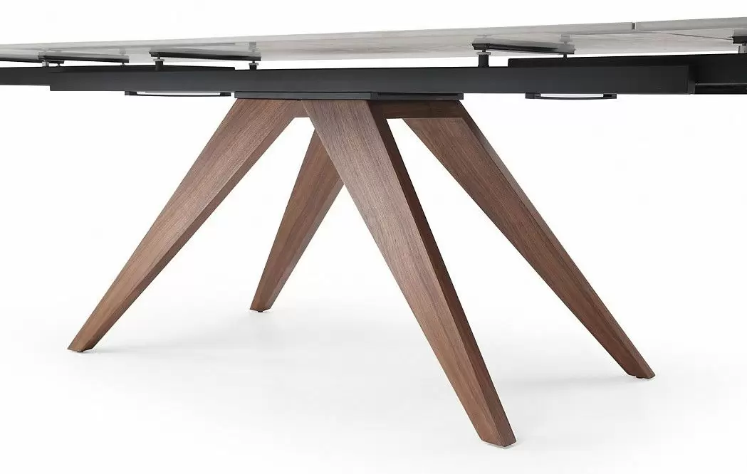 Стол раскладной Valencia 180-260, серая керамика/орех из Италии