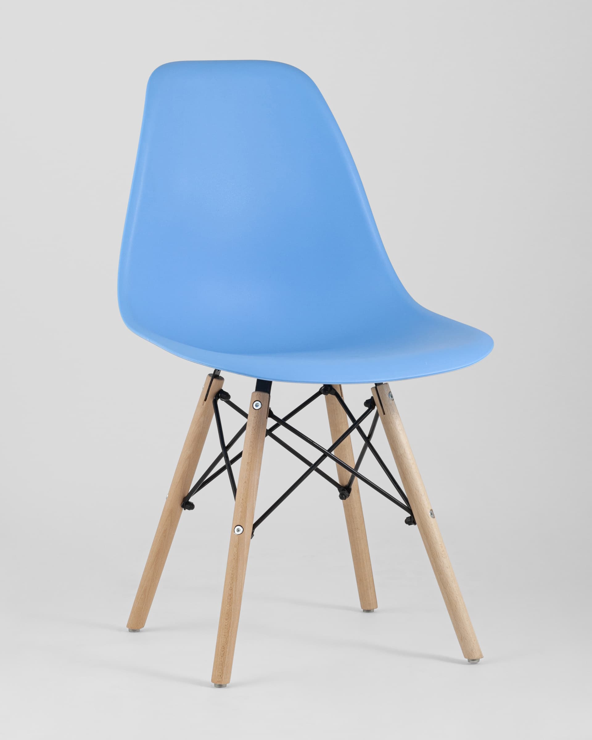 Стул Eames Style DSW голубой (разборный каркас) из Италии
