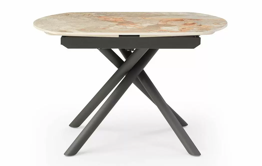 Стол раскладной Salerno 120-180, серая керамика/черный из Италии