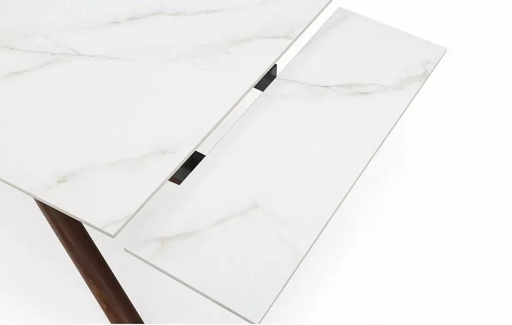 Стол раскладной Ravenna 160-220, белая керамика/орех из Италии