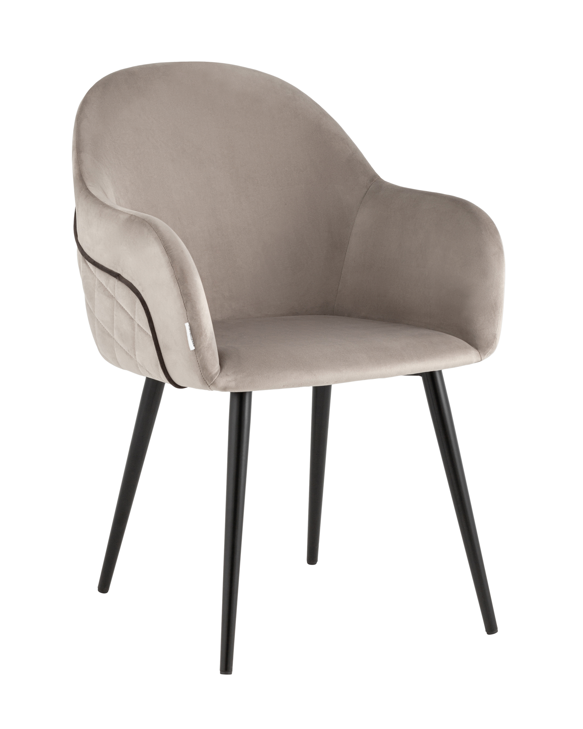 Стул Новел велюр серо-коричневый из Италии