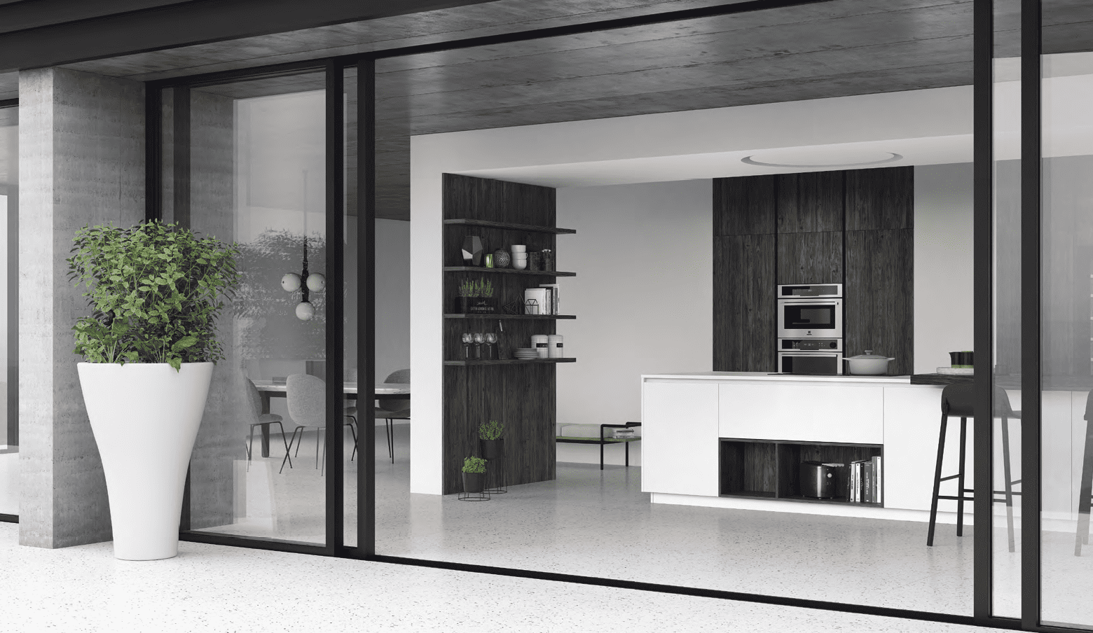 Кухонный гарнитур в современном стиле из коллекции Easy из Италии