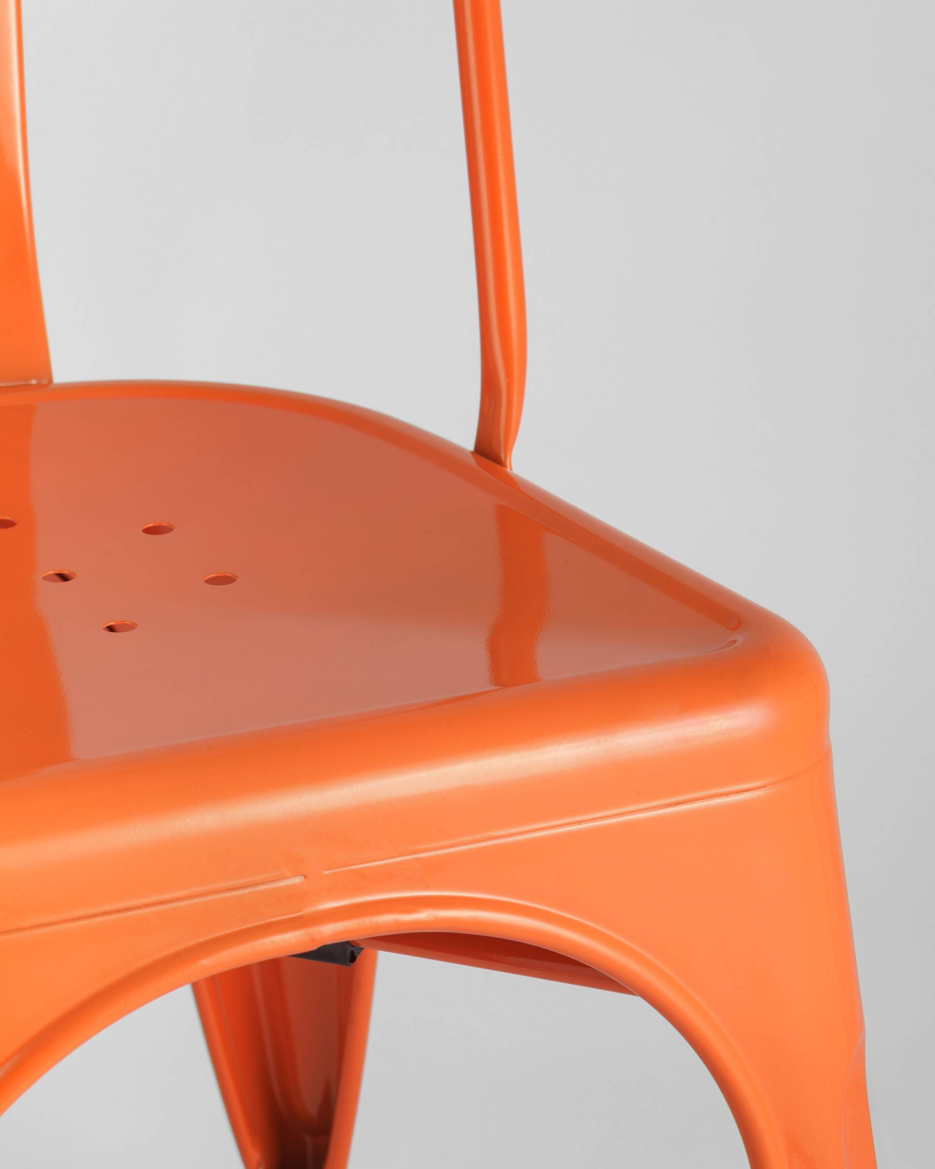 Стул TOLIX оранжевый глянцевый из Италии