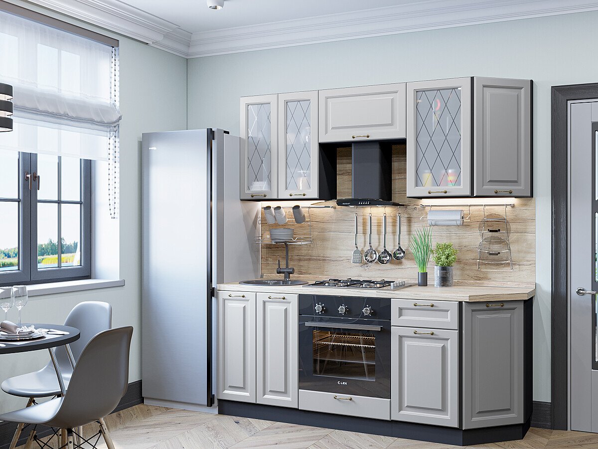 Кухня Ницца-01 2140*1900*600 Графит